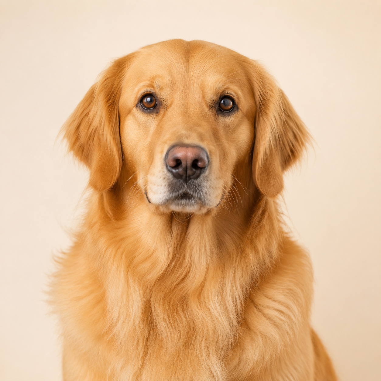 Luna, golden retriever fictícia usada na demonstração